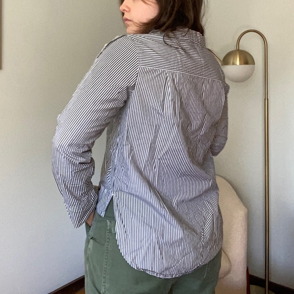 J. Crew High-Low Striped Shirt - Picture 3 of 11